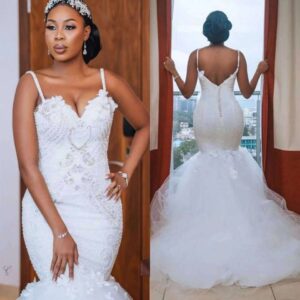 beaded-mermaid-wedding-dress-spaghetti-straps-sweetheart-neckline