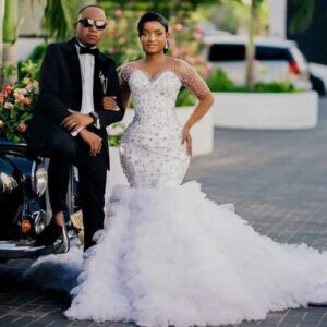 crystal-beaded-mermaid-wedding-dress-illusion-sleeves
