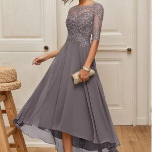 gray-chiffon-mother-of-the-bride-dress-with-lace-applique-and-half-sleeves
