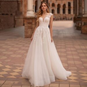 lace-cap-sleeve-a-line-wedding-dress