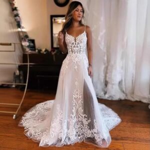 lace-spaghetti-strap-a-line-wedding-dress-illusion-bodice