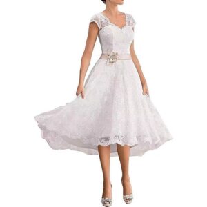 lace-tea-length-wedding-dress-cap-sleeves-a-line-bridal-gown