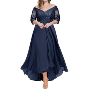 navy-plus-size-mother-of-the-bride-chiffon-dress-off-shoulder-lace-sleeves