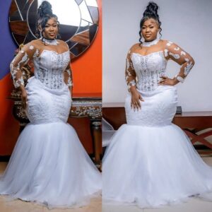 off-shoulder-mermaid-wedding-dress-floral-applique-sheer-long-sleeves