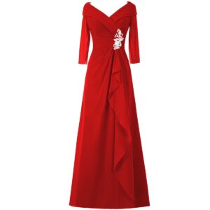 red-off-shoulder-chiffon-mother-of-the-bride-dress-draped-bodice-floor-length