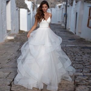 spaghetti-strap-v-neck-tulle-a-line-wedding-dress