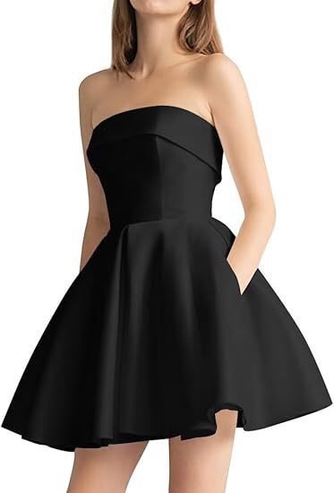 black-strapless-satin-homecoming-dress-short-cocktail-dress-a-line-mini-party-dress-with-pockets-lace-up-back