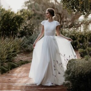 boho-lace-cap-sleeve-wedding-dress-a-line-chiffon-bridal-gown-keyhole-back