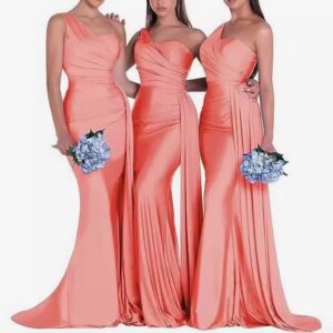 one-shoulder-satin-bridesmaid-dress-mermaid-silhouette-floor-length-ruched-bodice-with-side-drape