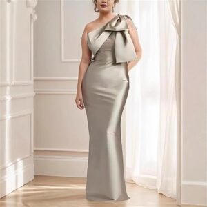 champagne-sheath-satin-formal-evening-gown-with-large-bow-front-view