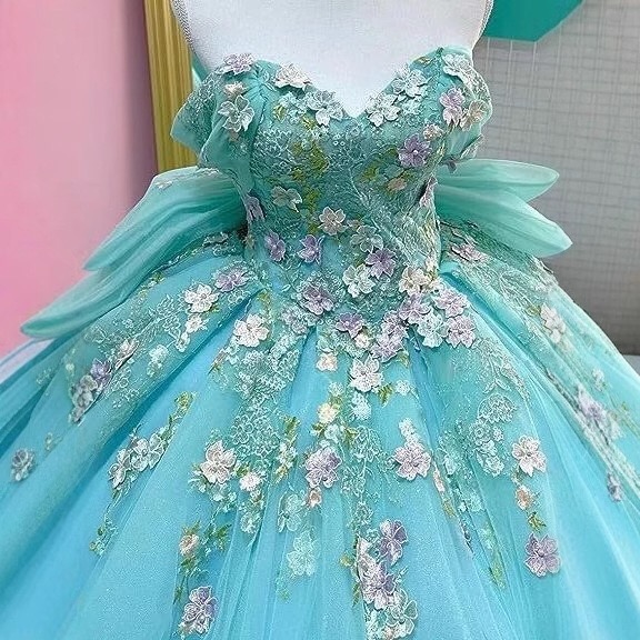 luxury-aqua-blue-ball-gown-prom-dress-off-the-shoulder-sweetheart-neckline-floral-lace-appliques-layered-tulle-skirt
