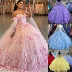 luxury-blush-pink-ball-gown-prom-dress-off-the-shoulder-sweetheart-neckline-3d-floral-appliques-detachable-tulle-cape
